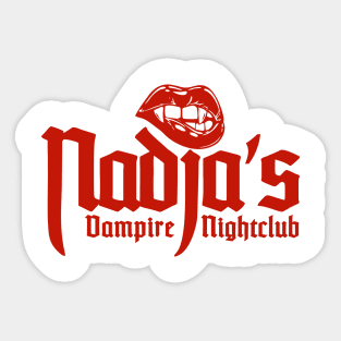 Nadja's Nightclub Red Sticker